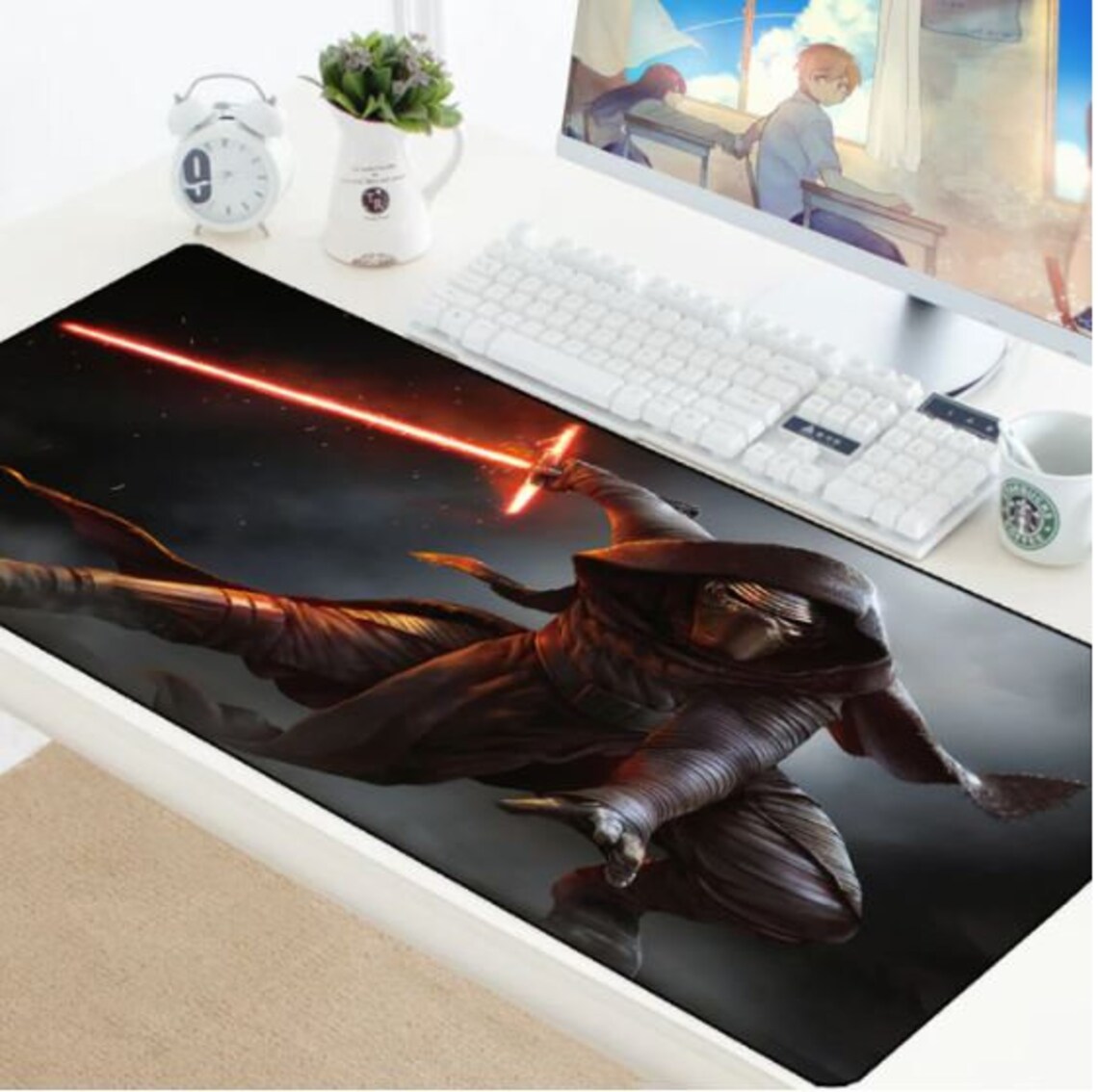 Star Wars Desk Mat Large Gaming Mouse Pad Leather Mouse Pad Etsy