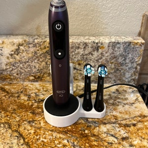Oral B IO 7,8,9 Brush + Head Holder for round base / countertop organizer IO7, IO8, IO9