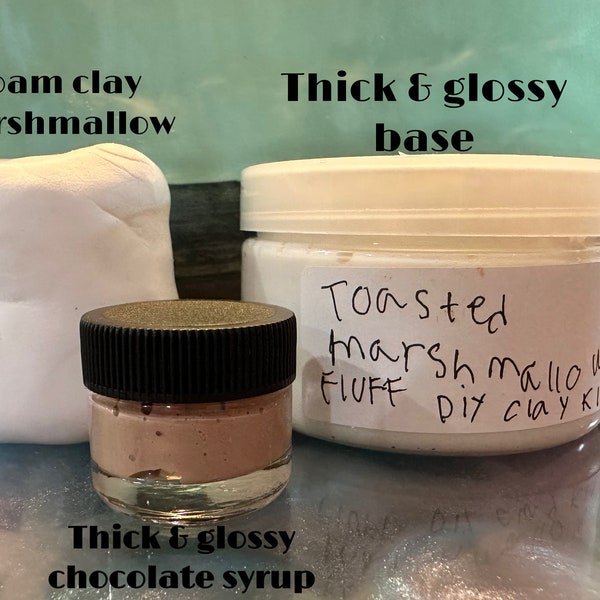 Toasted Marshmallow Fluff Slime DIY clay kit