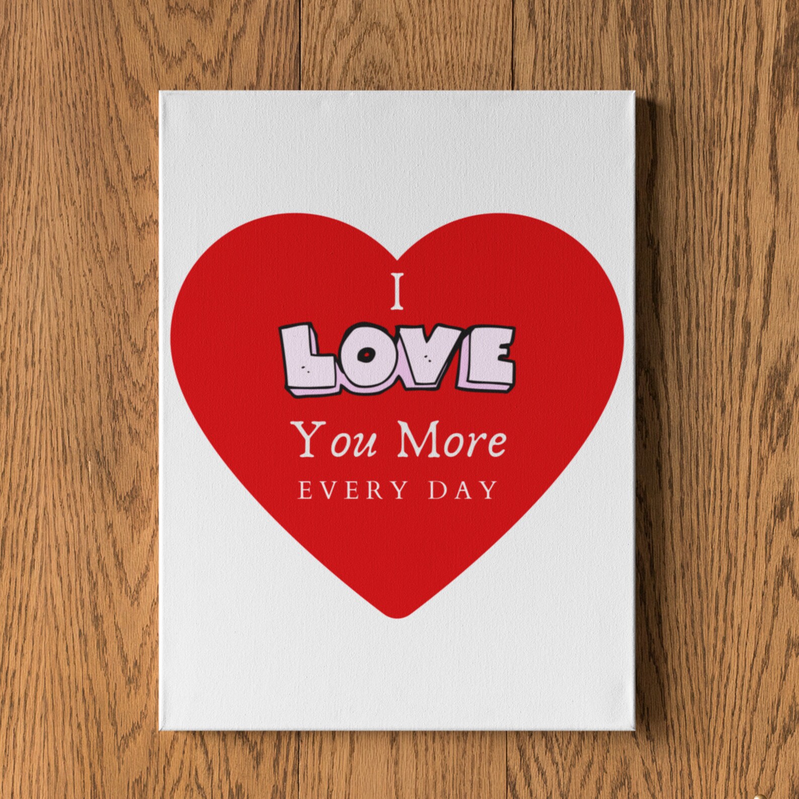 Ich liebe dich mehr jeden Tag SVGDatei PNG für Wandkunst Etsy