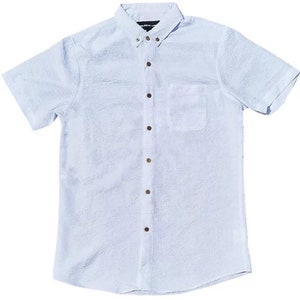 Molokai Solid White Seersucker Button Down Shirt