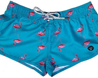 Molokai Women&#39;s Flamingo Swim Trunks