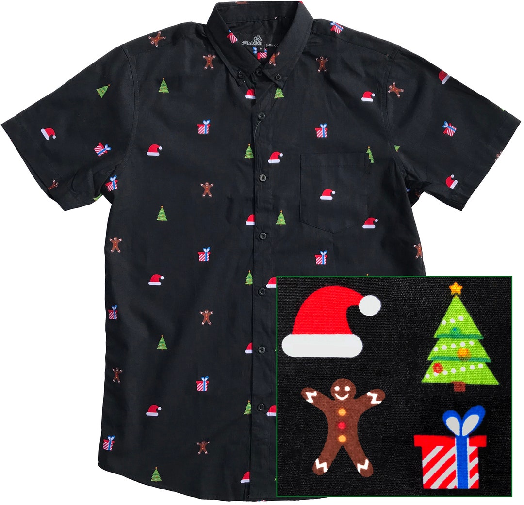Molokai Mens Christmas Button Down Shirt Etsy