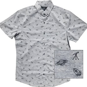 Molokai Space Odyssee Cosmos Aliens Button Down Shirt