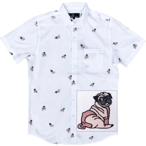 Molokai Pug Dog Button Down Shirt
