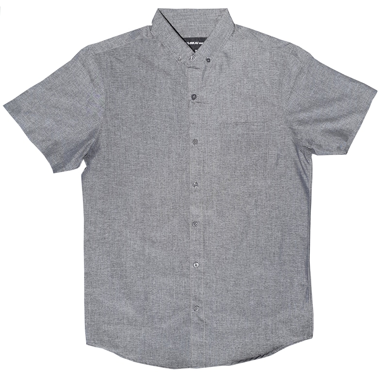 Molokai Solid Charcoal Grey Button Down Shirt image 1