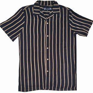 slim fit dress slacks Dolce & Gabbana Black White Stripes Men GOLD Dress Shirt