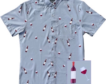 Molokai Gray Wine Button Down Shirt