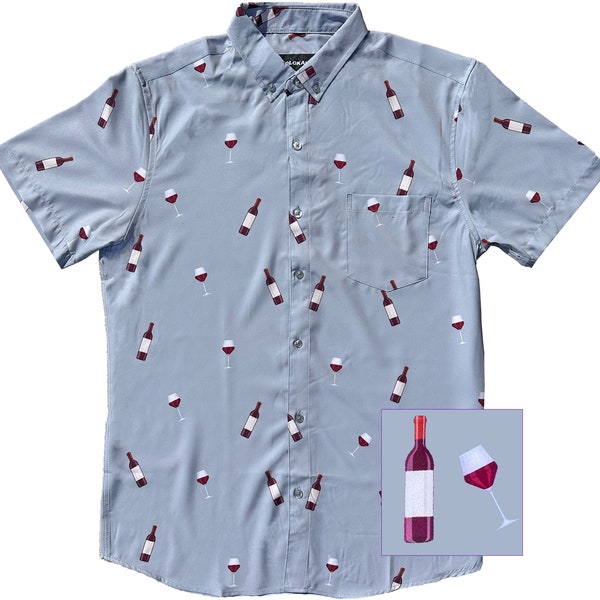 Molokai Gray Wine Button Down Shirt