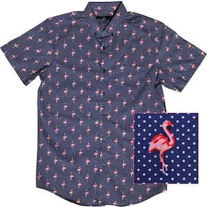 Molokai Dotted Flamingo Button Down Shirt