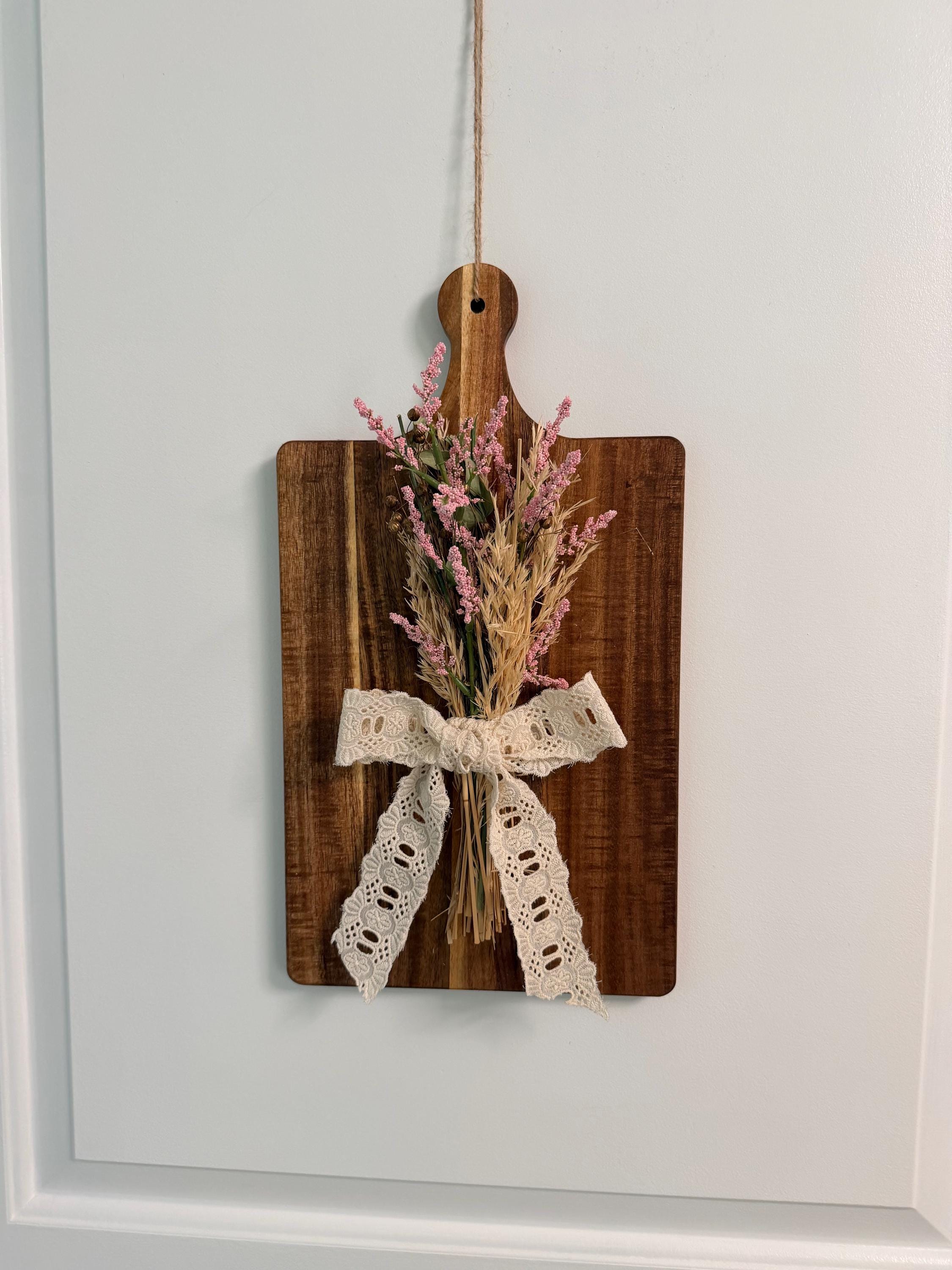 Cutting Board Wall Decoration With Dried Flowers - Etsy