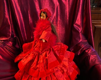 Beautiful Red Doll Dress