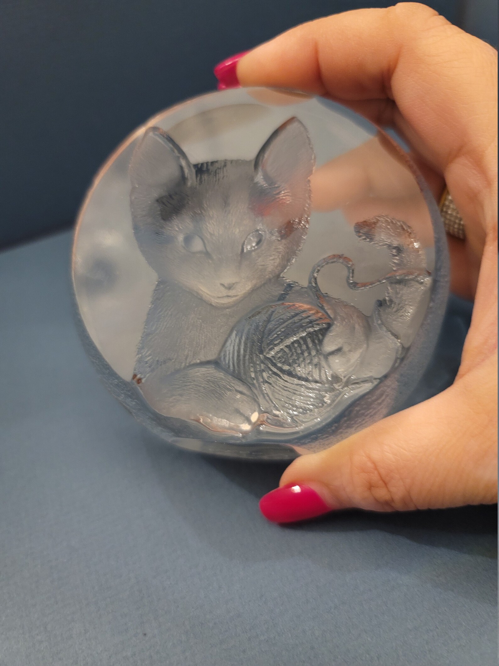 Mats Jonasson Signature Collection Etched Cat Etsy