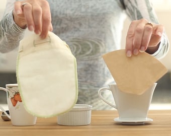 Organic Cotton Coffee Filter Bag: Reusable Cold Brew & Pour Over Sock