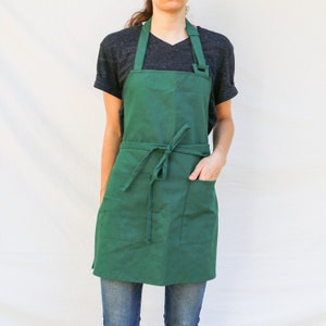 Organic Cotton Aprons - Basic Minimalist Design for Home Cooking, Baking, & Grilling