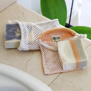 Upcycled Soap Saver Bags (for Sensitive Skin + Exfoliation)