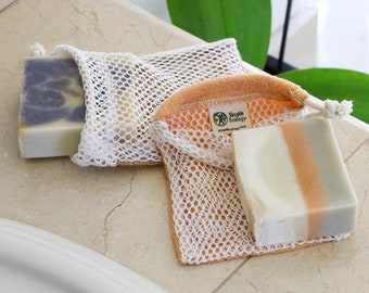 Upcycled Soap Saver Bags (for Sensitive Skin + Exfoliation)