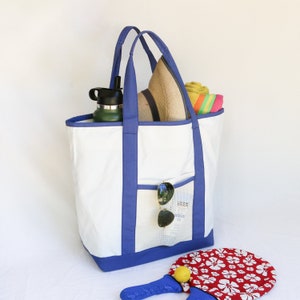 Organic Cotton Super Strength Beach & Travel Tote - Carry On, Picnic, + Boat Bag