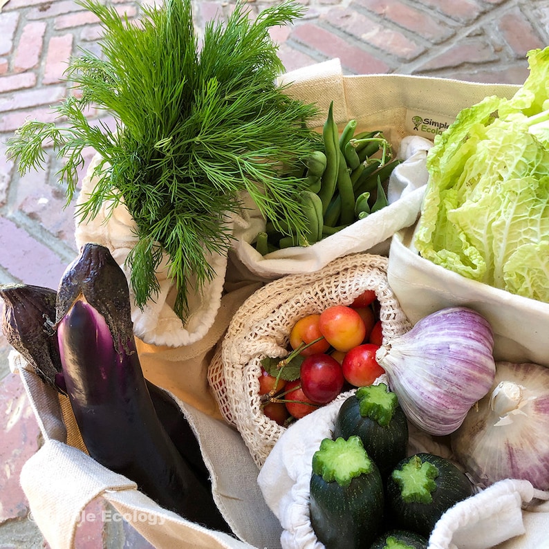 Reusable Mesh & Muslin Produce Bag Set - Thumbnail 2