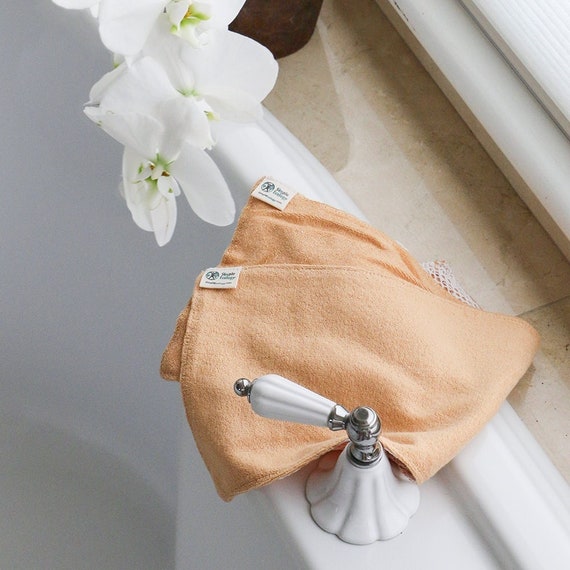 Organic Cotton Face Towel + Exfoliating Washcloth (Super Soft Fabric)