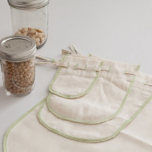 Reusable Nut Milk, Coffee, & Tea Straining Bags Organic Cotton Cheesecloth Filter for Juice, Broth, Cheese, Yogurt image 6