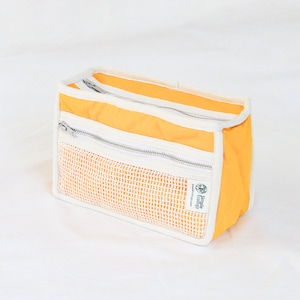 Organic Cotton Toiletry Bag Padded Travel Organizer for Cosmetics, Shaving, Makeup, and More Yellow