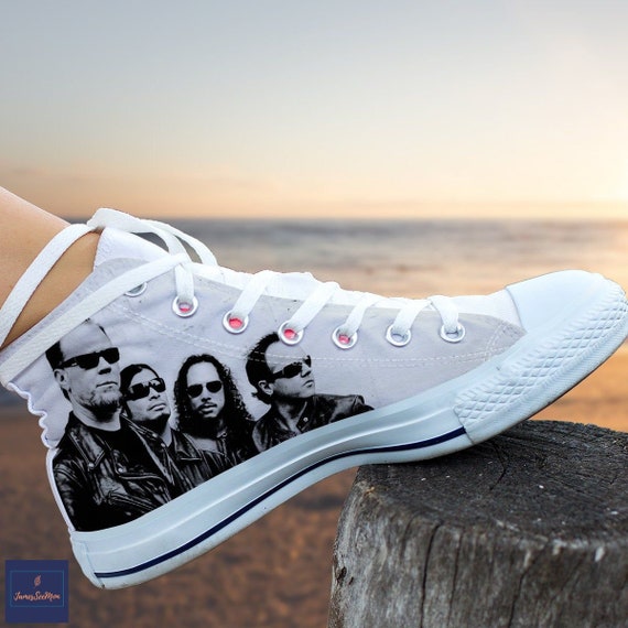 Metallica Hightop James Hetfield Shoes Rock Hitops Heavy Etsy