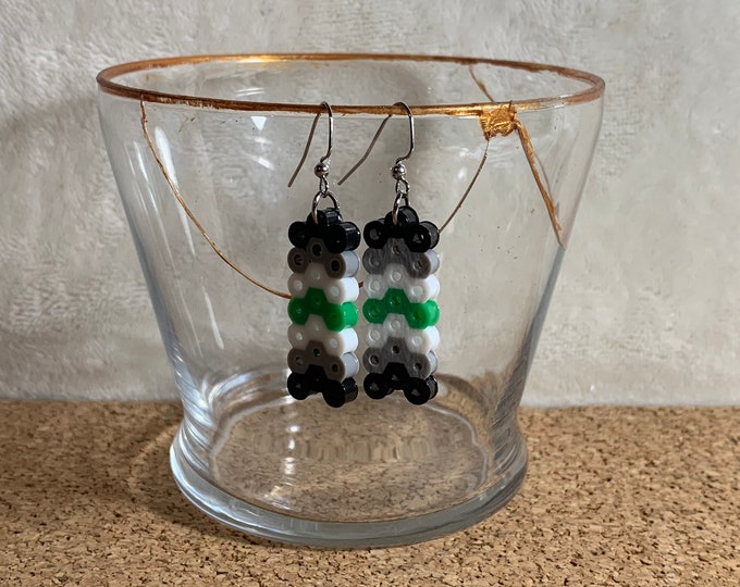 agender pride flag drop earrings