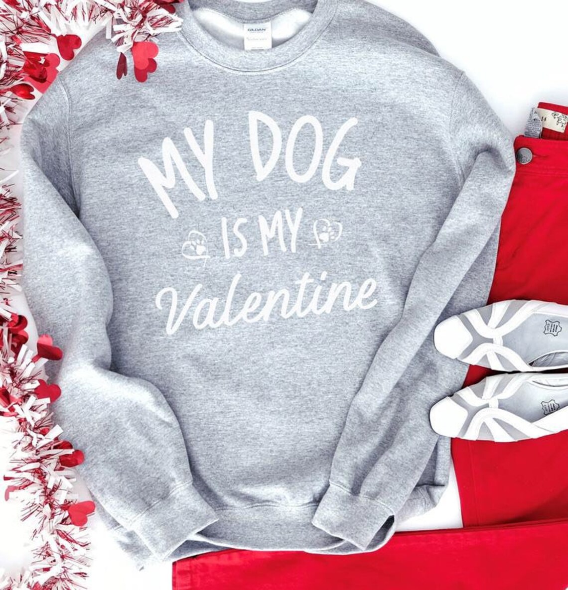 My Dog Is My Valentine Sweater Dog Mom Sweater Valentines Etsy