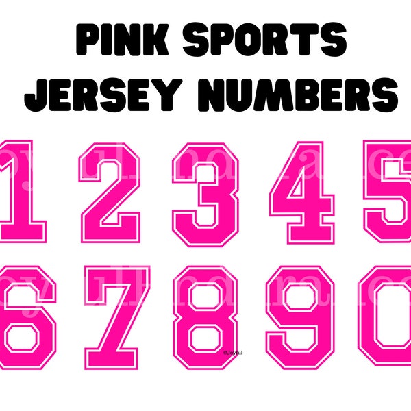 Sports number svg, pink numbers, pink svg, Jersey Numbers svg, baseball Numbers svg,