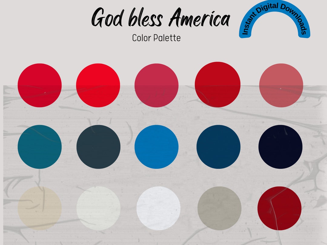 Fourth of July Color Palette, Procreate Color Palette - Etsy