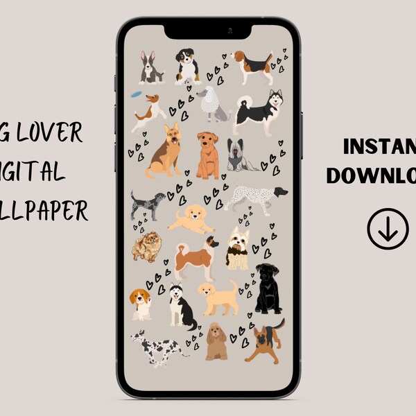 Dog Wallpaper Etsy