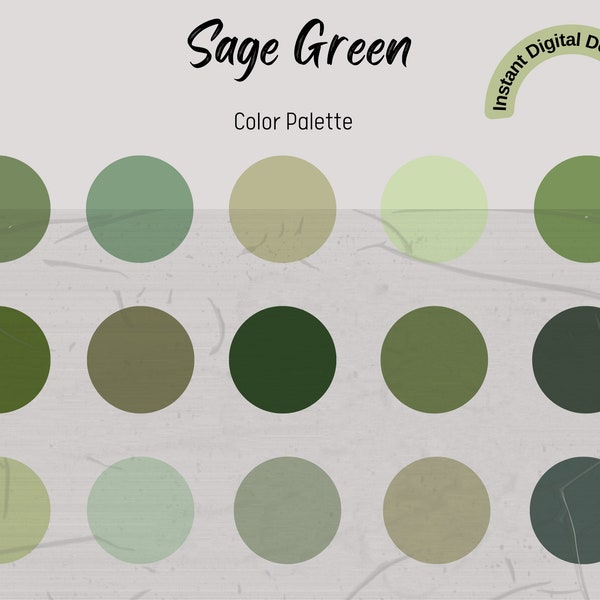 Sage Green Color Palette - Etsy