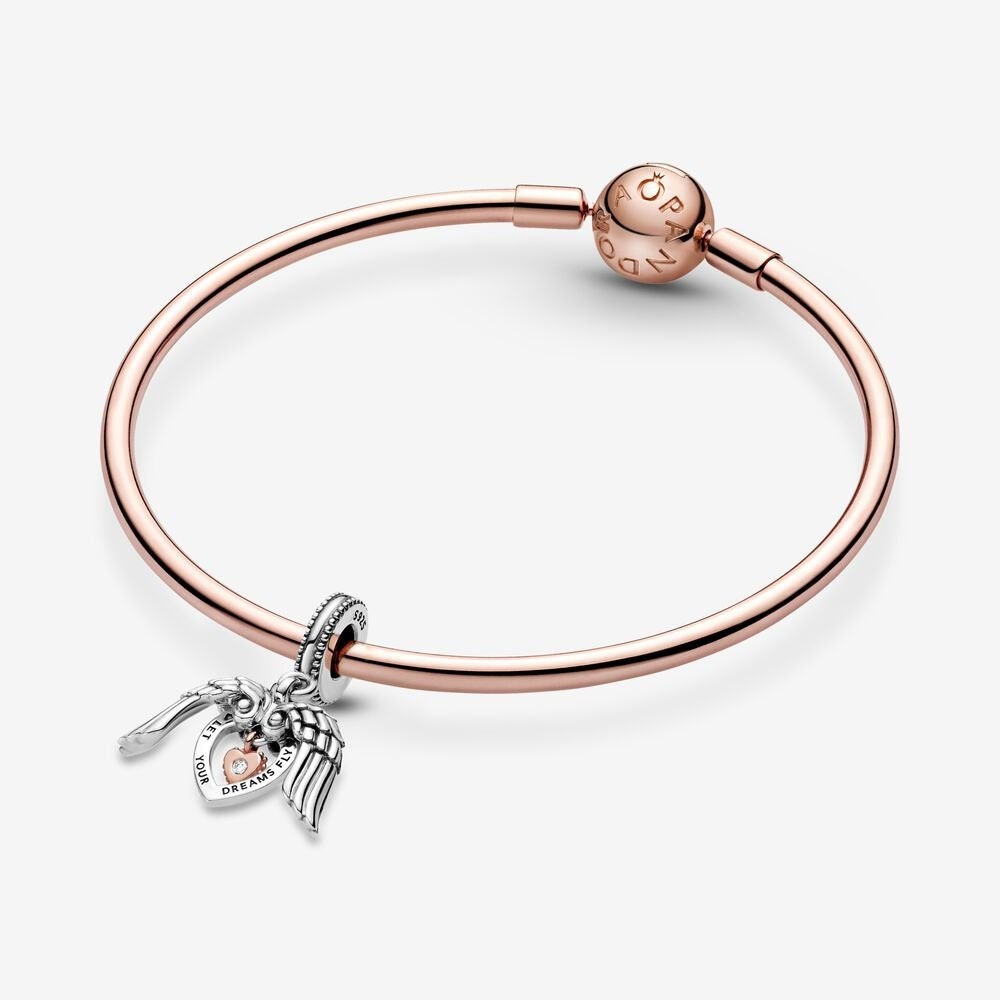 Blaue Engelsflügel 925 Sterling Silber Charm Anhänger