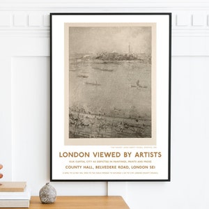 Whistler Exhibition Poster - Gallery Quality Print - River Thames - Wall Art Decor - London Poster Print - Multiple Sizes Available