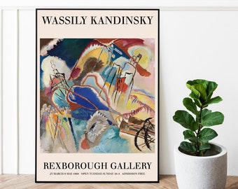 Wassily Kandinsky Exhibition Poster - Gallery Print - Improvisation No. 30  - Wall Art Decor - Kandinsky Print - Multiple Sizes Available