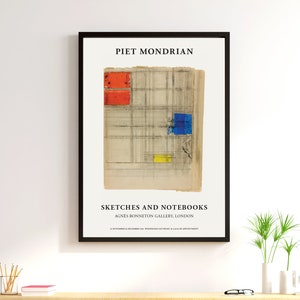 Piet Mondrian Exhibition Poster - Abstract Art - Minimalist Print - Modern Art - Mondrian Print - Modern Wall Art - Poster Print