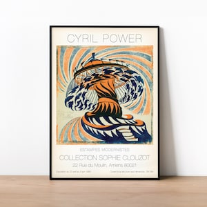Cyril Power The Merry-Go-Round Exhibition Poster, 1930s Art Deco Print, Home Decor Modernist Poster, Modern Art Museum Poster, Funfair Art