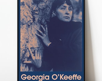 Georgia O'Keeffe-kunstposter – Alfred Stieglitz-portret jaren 1920, gedurfd minimalistisch ontwerp