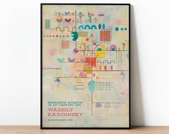 Affiche Vassily Kandinsky, impression de l'exposition Kandinsky, art Kandinsky, impression d'art Bauhaus, impression, affiche abstraite, cadeau d'art, A1/A2/A3/A4