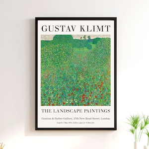 Poppies Print, Gustav Klimt Print, Gustav Klimt Art Print, Contemporary Art Print, Vintage Art - Wall Art Poster Print - Sizes A1/A2/A3