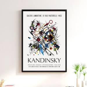 Wassily Kandinsky Exhibition Poster, Museum Quality Gallery Print, Bauhaus, Wall Art Decor, Kandinsky Art Print, Multiple Sizes Available