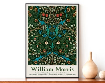 William Morris Exhibition Poster - William Morris Print - Floral Wallpaper - Flower Print - Art Nouveau - Morris Flower Pattern