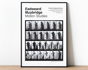 Eadweard Muybridge Exhibition Poster, Dancing Poster, Art Exhibition, Vintage Photography Prints, Ausstellungsplakat, Dancers, Dance Art