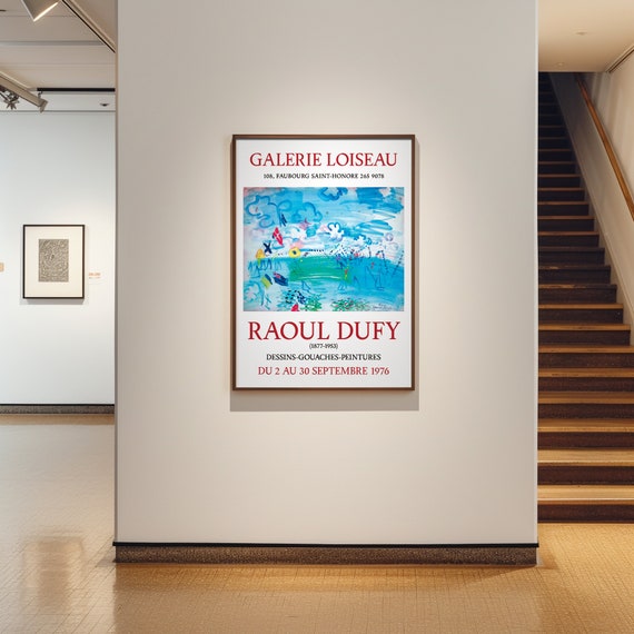 Vintage 1976 Derain French Gallery Exhibition Poster Vintage 1976 Derain French Gallery Exhibition Poster