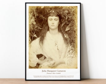 Alice Liddell (Alice In Wonderland) Portrait by Julia Margaret Cameron, Exhibition Poster, Victorian Photography Print, Lewis Carroll