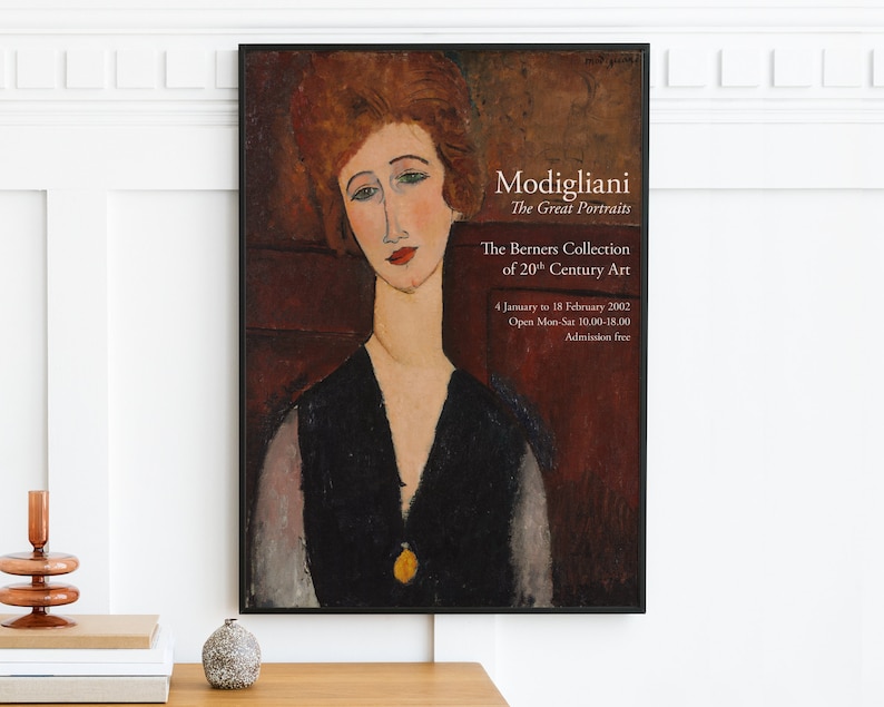 Amedeo Modigliani Exhibition Poster Gallery Quality Print Portrait