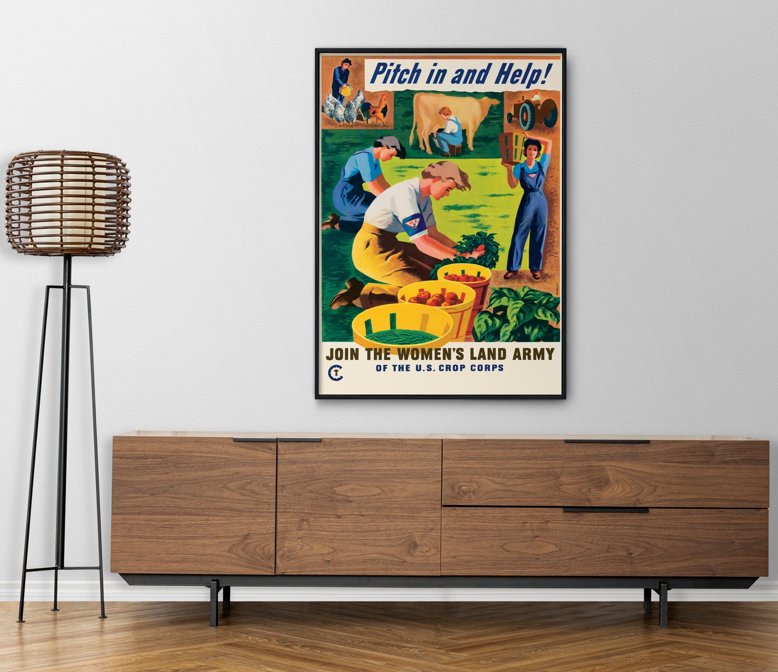 Women's Land Army World War II Poster - Farming Print - Gardening ...