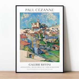 Paul Cézanne Poster - Gardanne Landscape Painting - Exhibition Poster - Cézanne Print - Museum Poster - Cézanne Art - French Impressionist