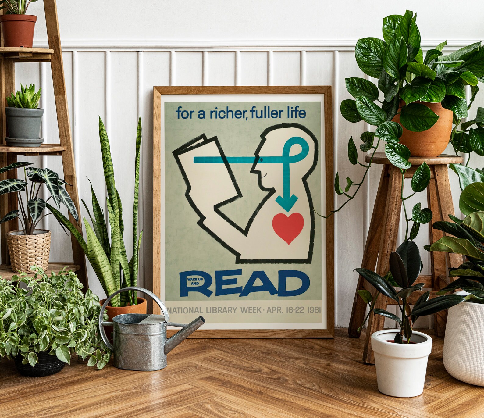 National Library Week Poster Vintage Advertising Poster USA - Etsy UK